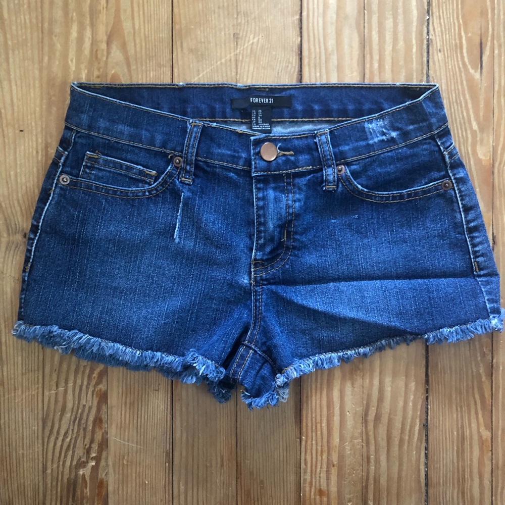 F21 denim shorts